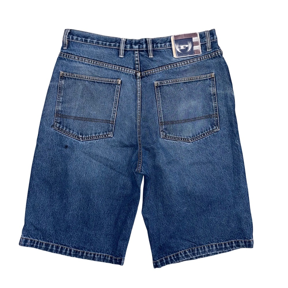 Phat Farm Vintage Mens Baggy Denim Shorts Blue Wash Y2K Hip Hop 36 Jorts
